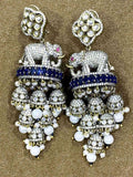 Ishhaara Elephant Motif Kundan Earrings