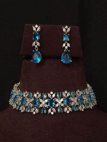Ishhaara Emerald Ad Bridal Necklace Set