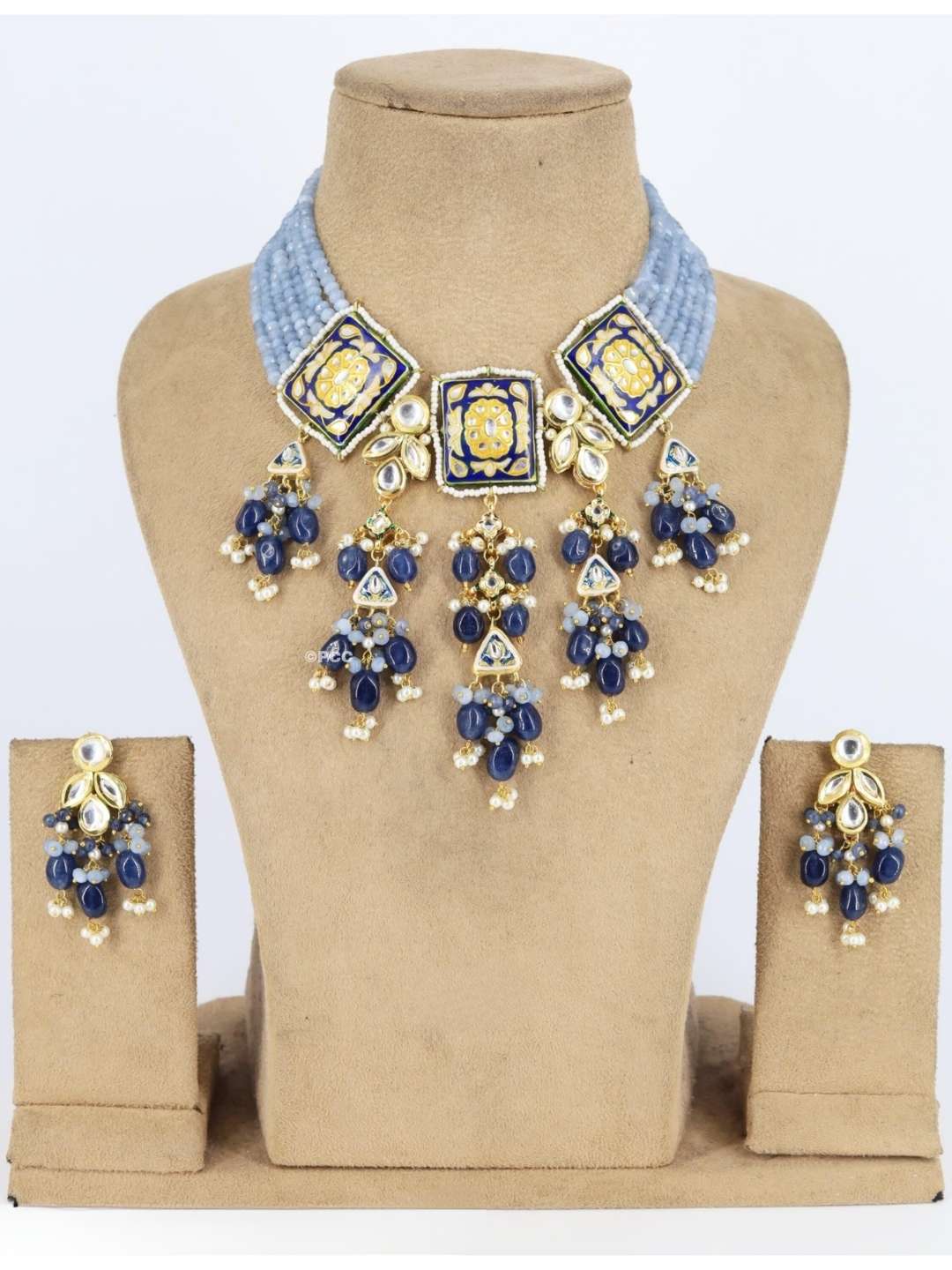 Ishhaara Blue Enchanting Rajasthani Delight Choker Necklace