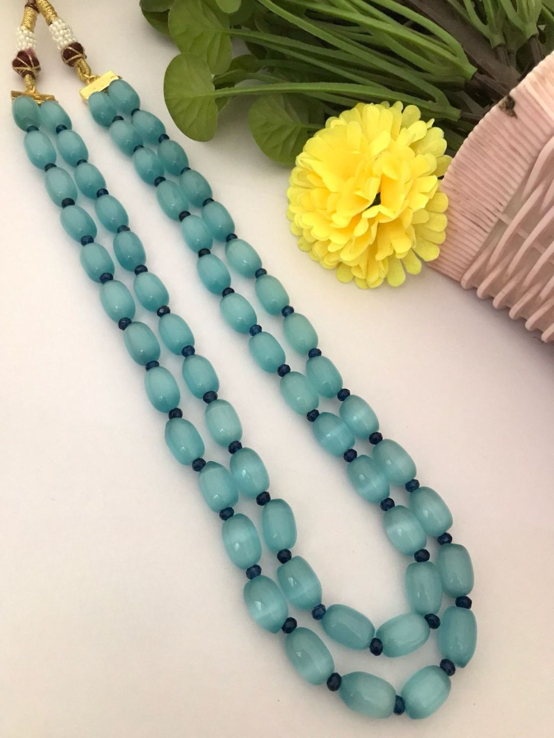 Ishhaara Blue Gemstone Beaded Mala