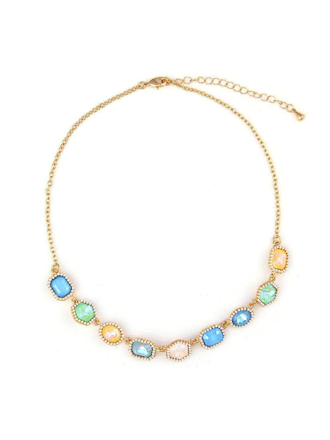 Ishhaara Geometric Drop Necklace Sea Side