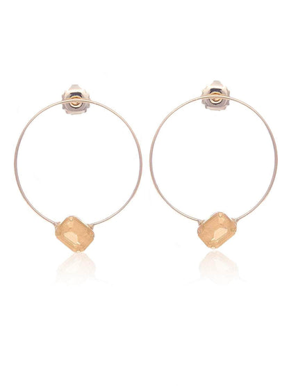 Ishhaara Hoop Crystal Earrings Quartz