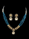 Ishhaara Blue Leafy Mixlet Necklace