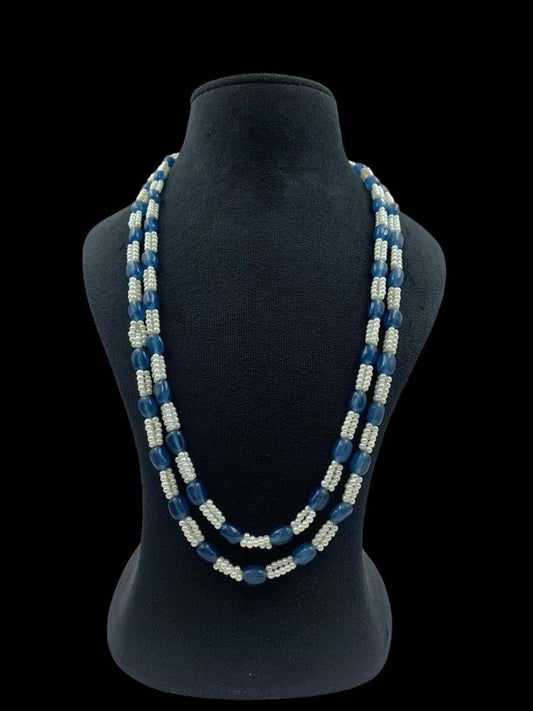 Ishhaara Blue Multicolor Gemstone Beaded Necklace