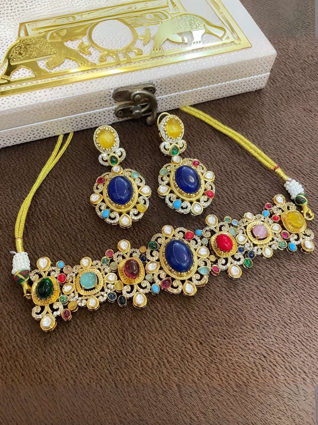 Ishhaara Blue Multicoloured Indowestern Designer Set