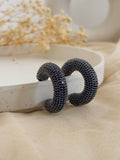 Ishhaara Blue Nano Hoop Earrings