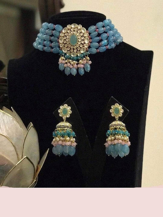 Ishhaara Oval Stone Shape Choker