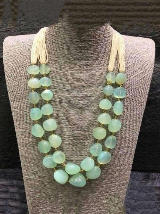 Ishhaara Precious Stone Dual Layered Necklace