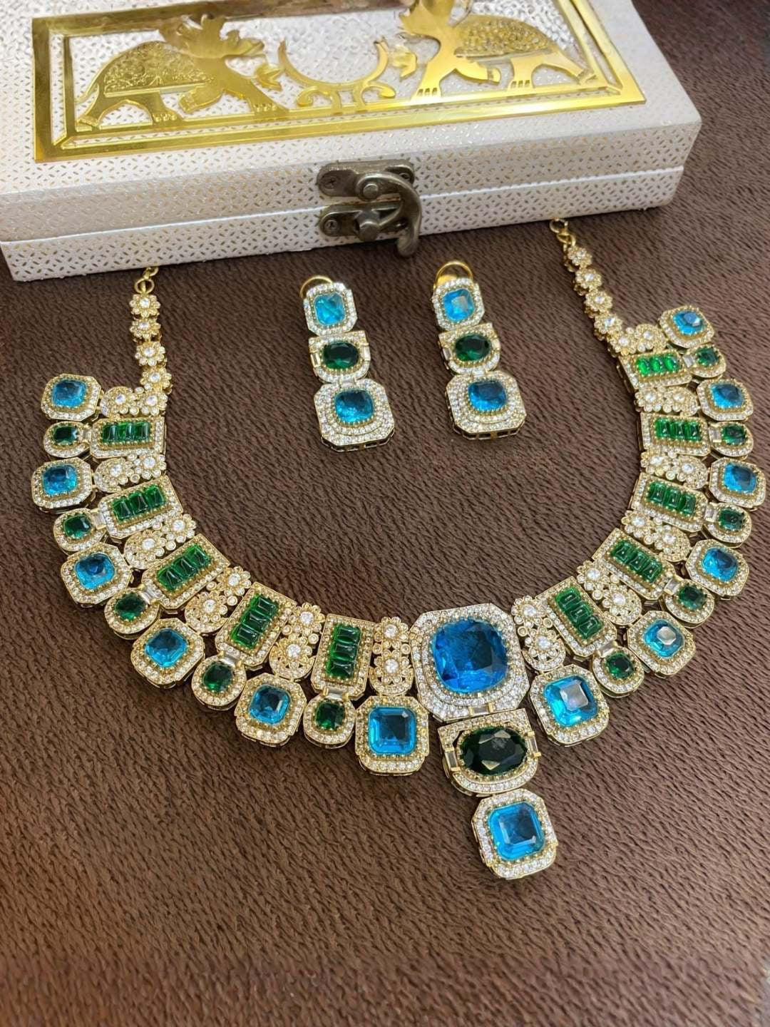 Ishhaara Blue Sabyasachi Inspired Stone Studded Choker