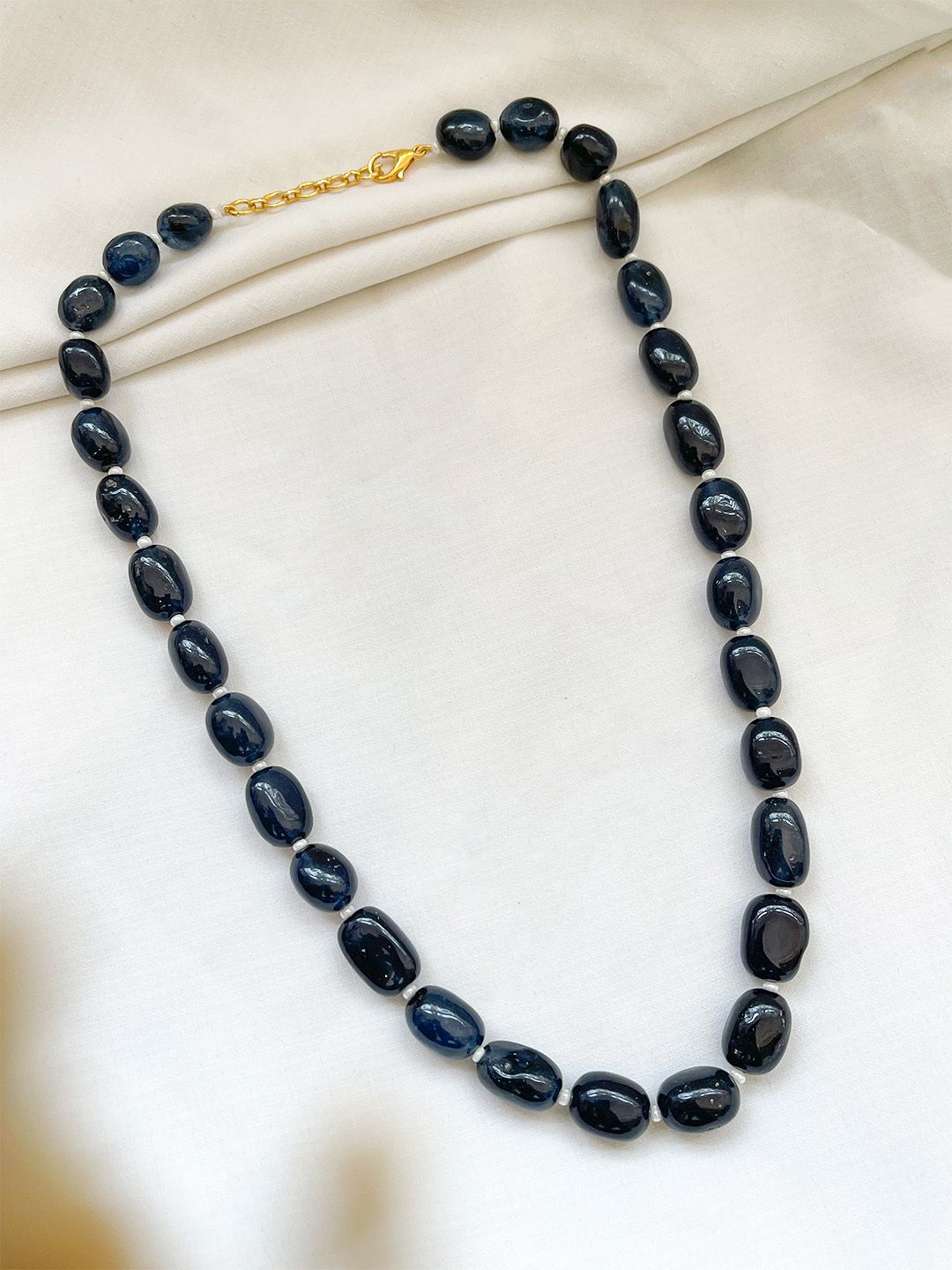 Ishhaara Blue Sapphire Long Bead Mala