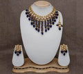 Ishhaara Blue Tassel Coral Necklace Set