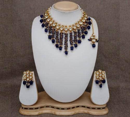 Ishhaara Tassel Coral Necklace Set