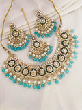 Ishhaara Blue Traditional Meenakari Kundan Necklace