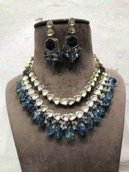 Ishhaara Triangle Polki Necklace
