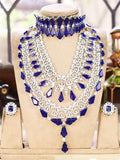 Ishhaara Blue Zirconia Diamond Necklace set