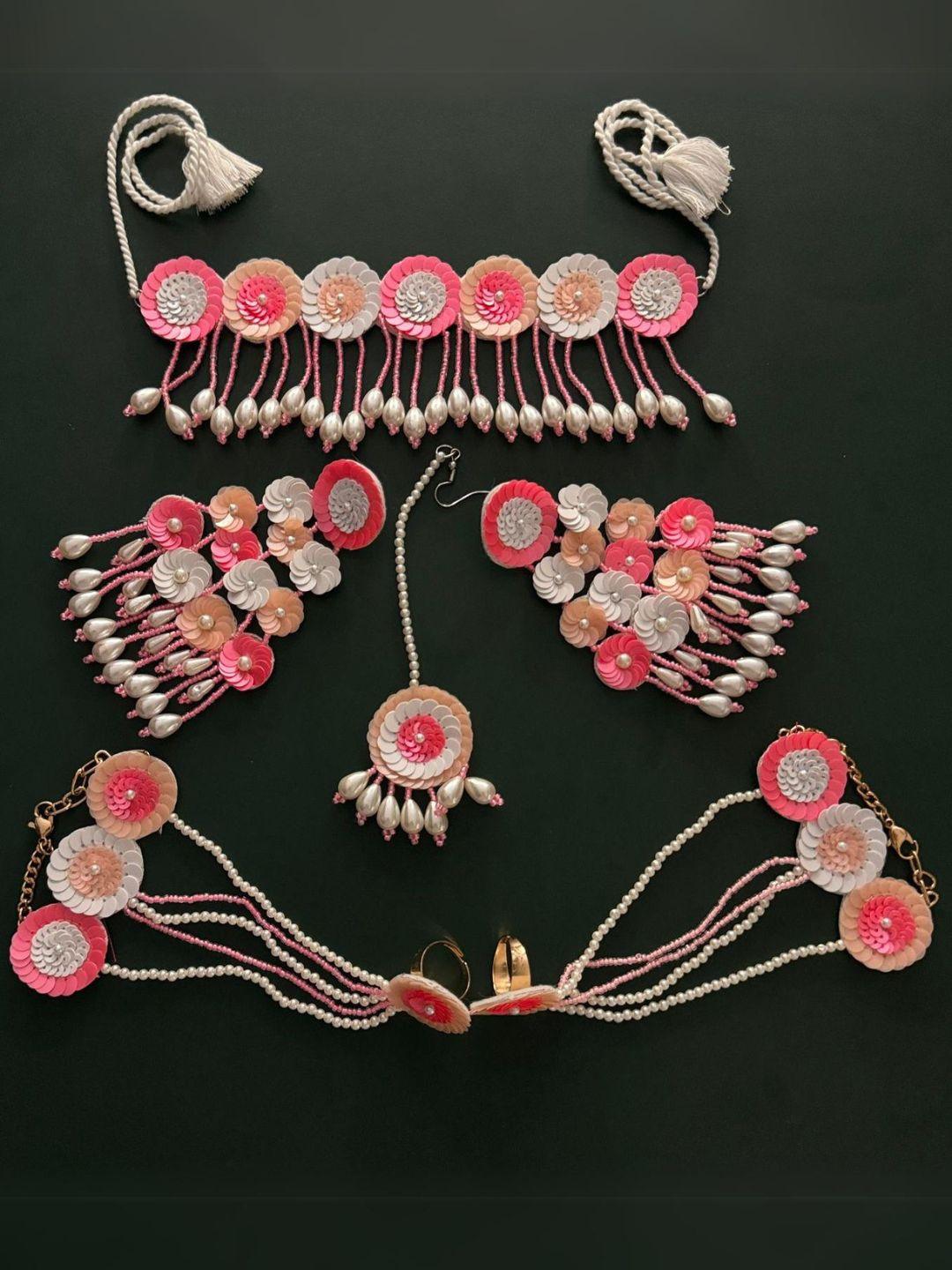 Ishhaara Boho Beaded Necklace & Earrings Jewellery Set