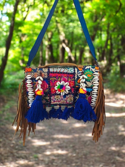 Ishhaara Embroidered Tassel Sling Bag — handcrafted Indian accessories - view 3