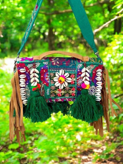 Ishhaara Embroidered Tassel Sling Bag — handcrafted Indian accessories - view 5