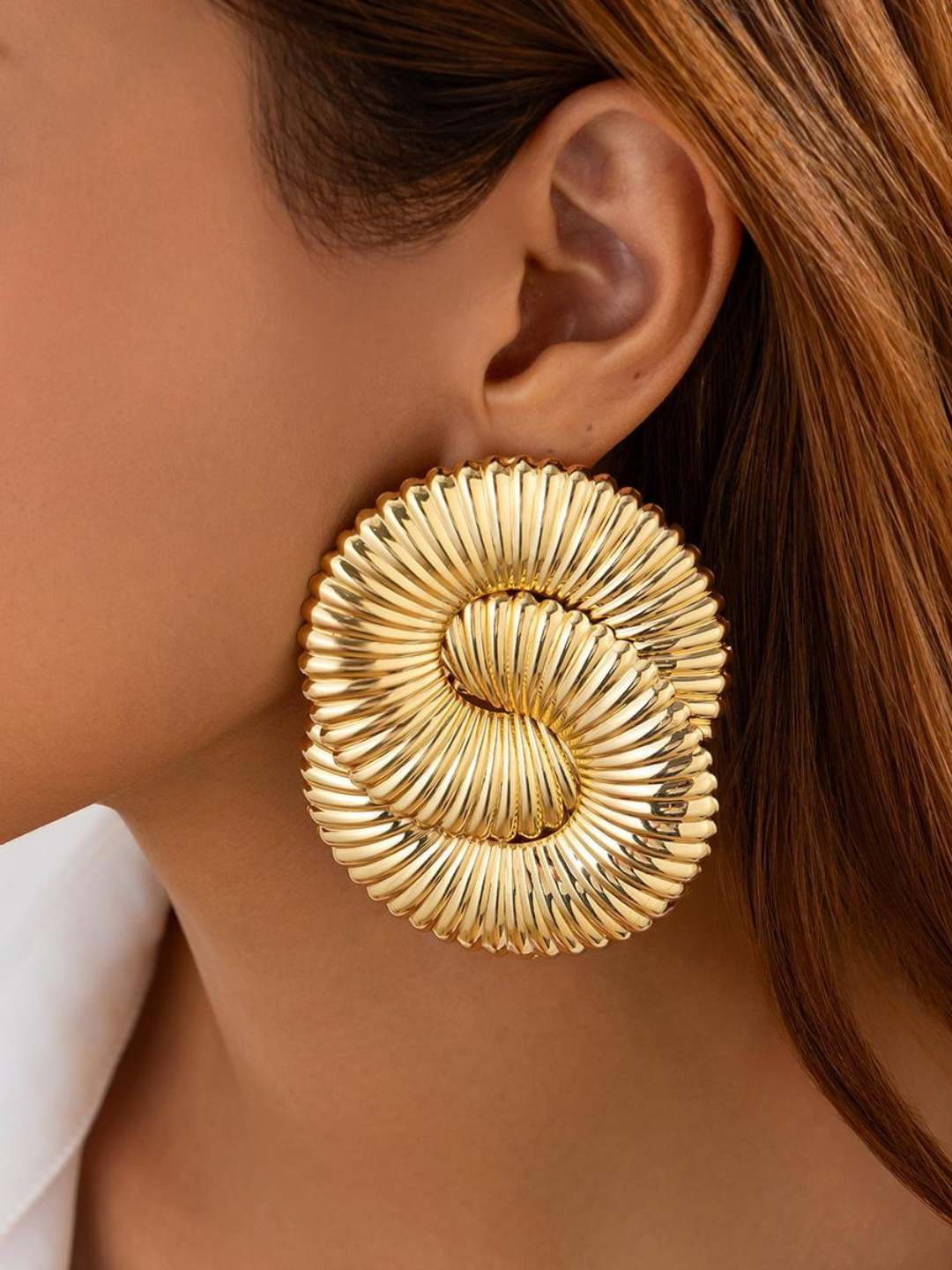 Ishhaara Bold Twisted Earrings