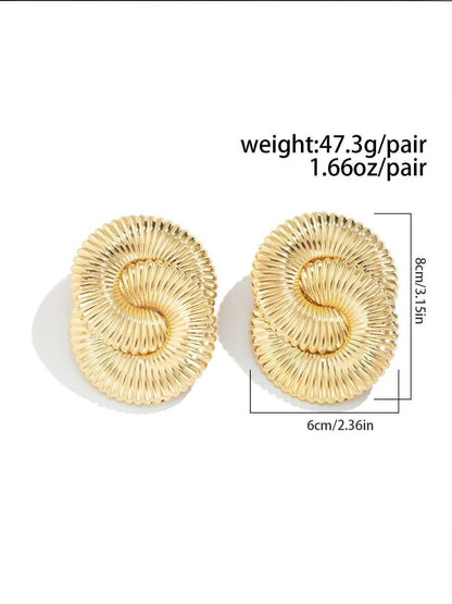 Ishhaara Bold Twisted Earrings