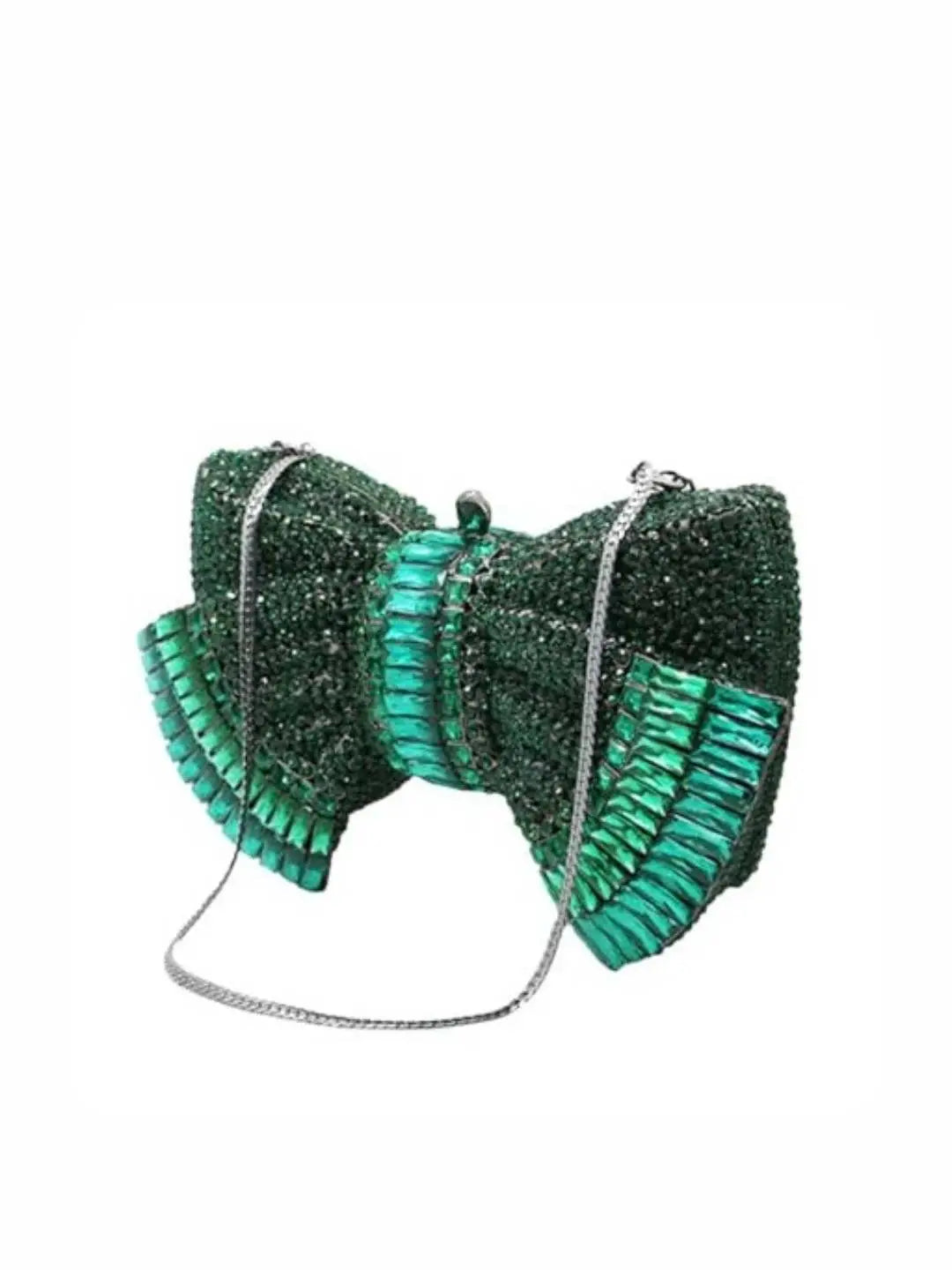 Ishhaara Bow Rhinestone Crystal Evening Clutch
