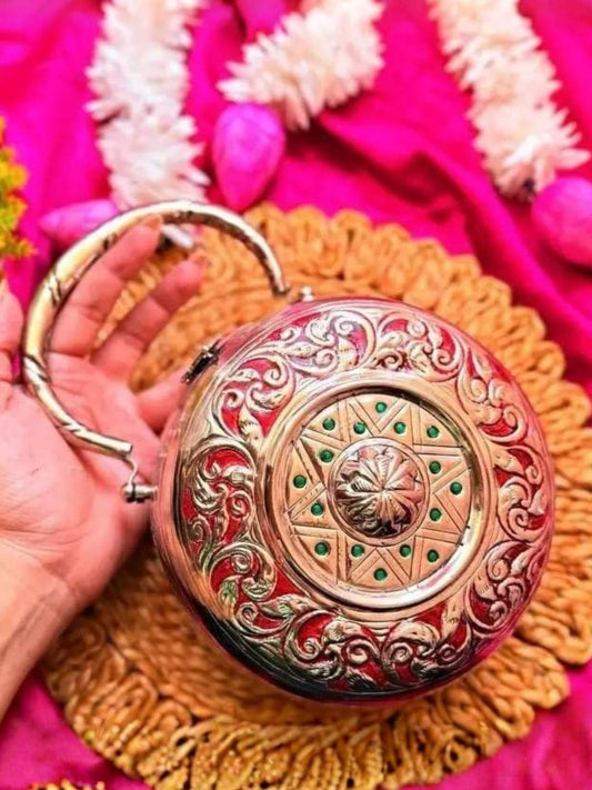 Ishhaara Brass Hand Craft Royal Clutch
