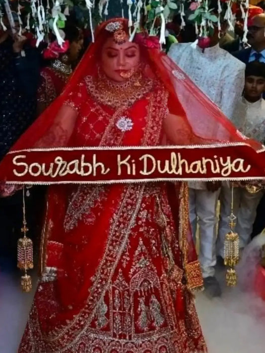 Ishhaara Bridal Entry Long Name Veil Dupatta