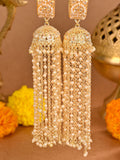 Ishhaara Bridal Golden Kaleera With White Pearls