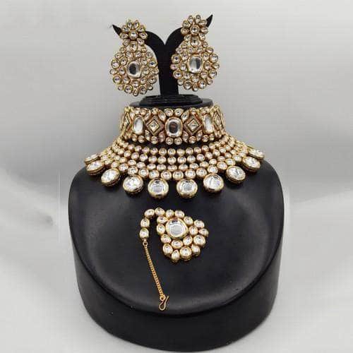 Ishhaara Bridal Kundan Choker Necklace Set