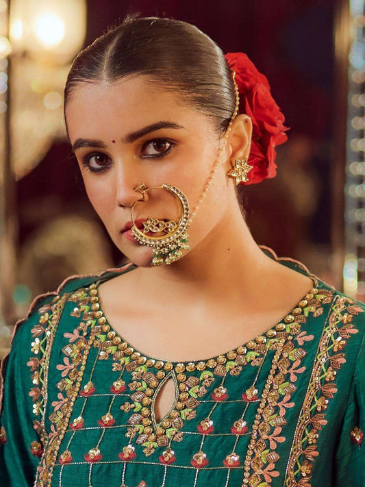 Ishhaara Bridal Kundan Nath