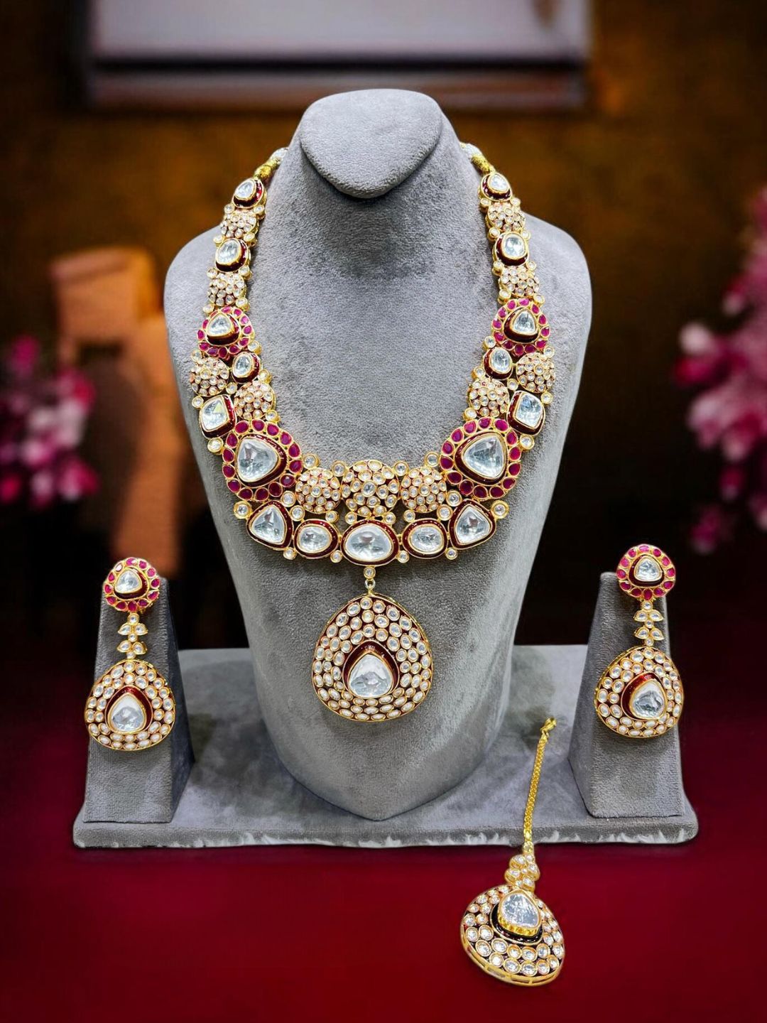 Ishhaara Bridal Moissanite Kundan Necklace