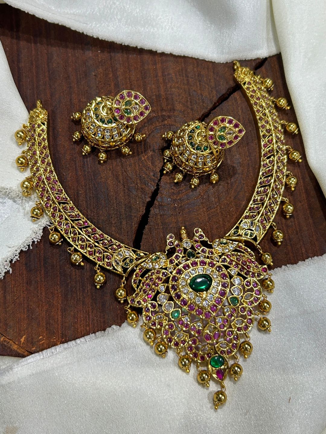 Ishhaara Bridal Peacock Design Necklace