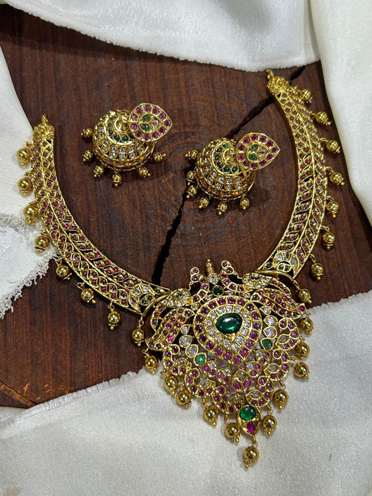 Ishhaara Bridal Peacock Design Necklace