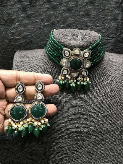 Ishhaara Bride 1 In Semi Precious Centre Stone Choker Set