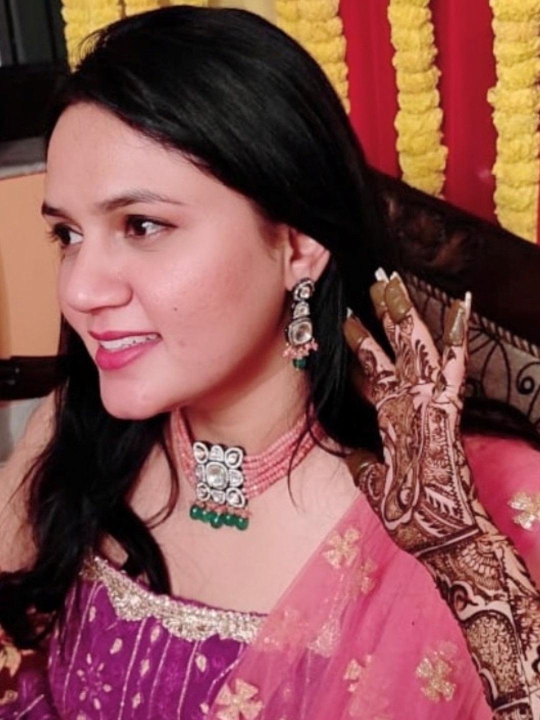 Ishhaara Bride 1 In Semi Precious Centre Stone Choker Set