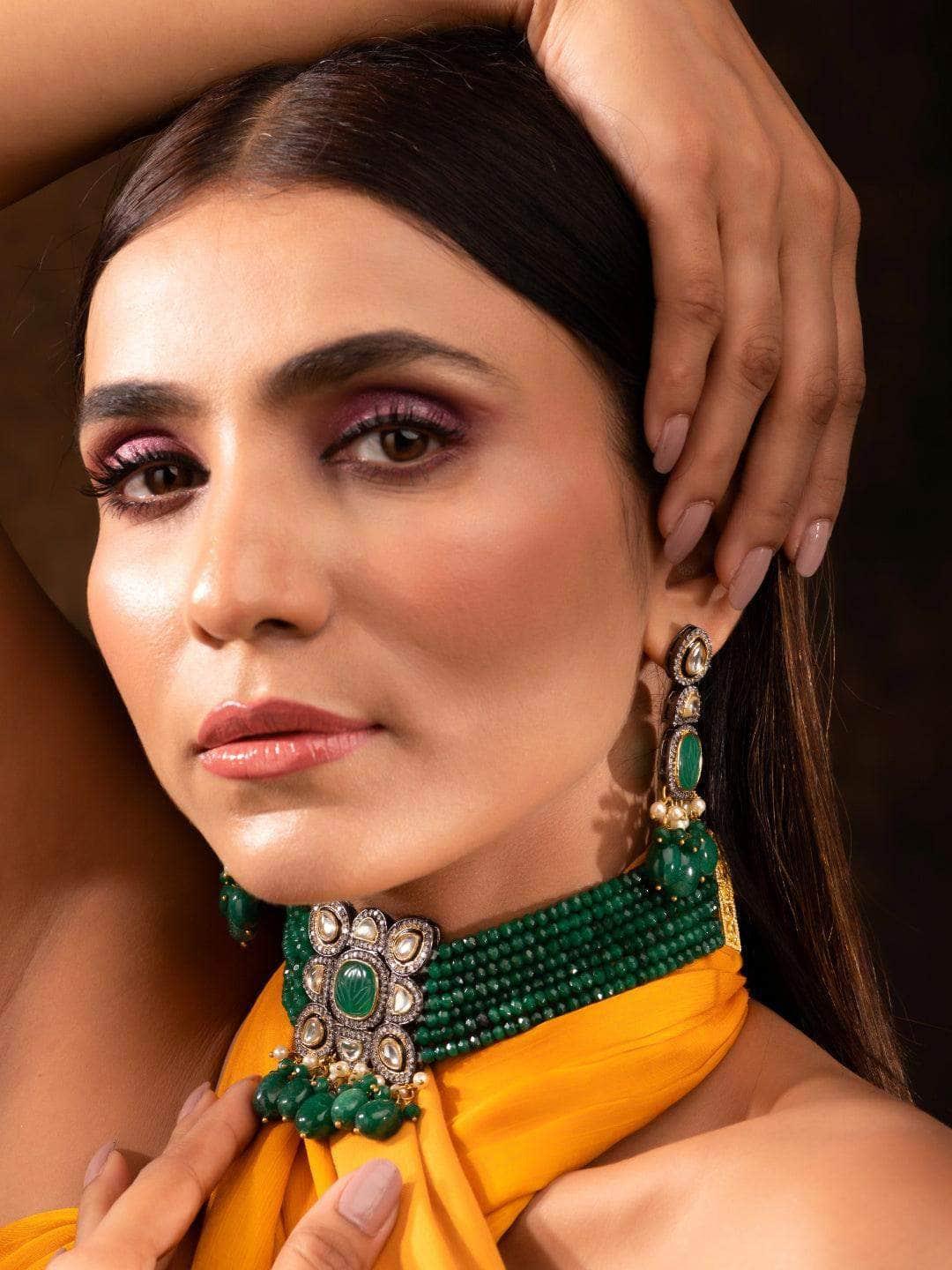 Ishhaara Bride 1 In Semi Precious Centre Stone Choker Set