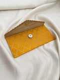 Ishhaara Bright Yellow Patola Silk Envelope Clutches