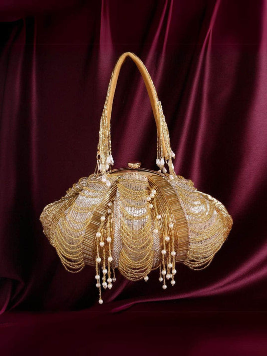 Ishhaara Designer Golden Batua Clutch