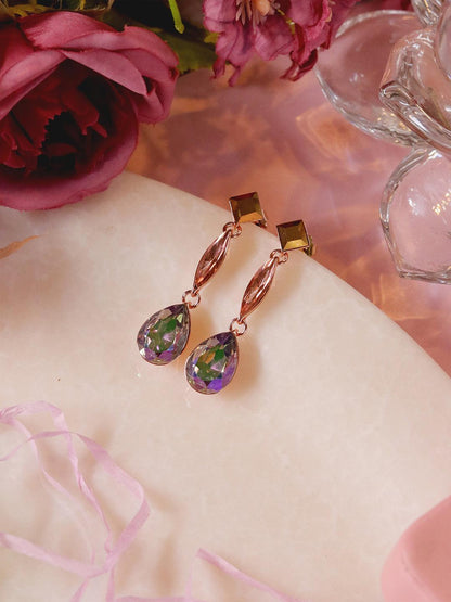 Ishhaara Soha In Geometric 3Tiered Drop Earrings Brown