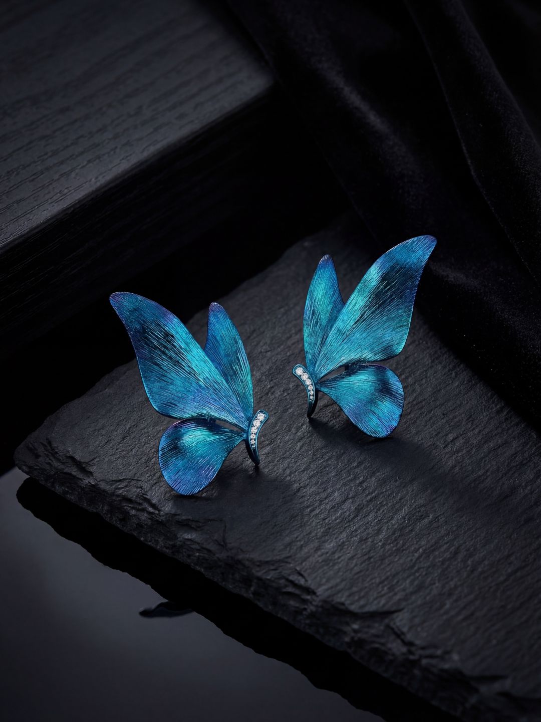 Ishhaara Butterfly Crystal Earrings