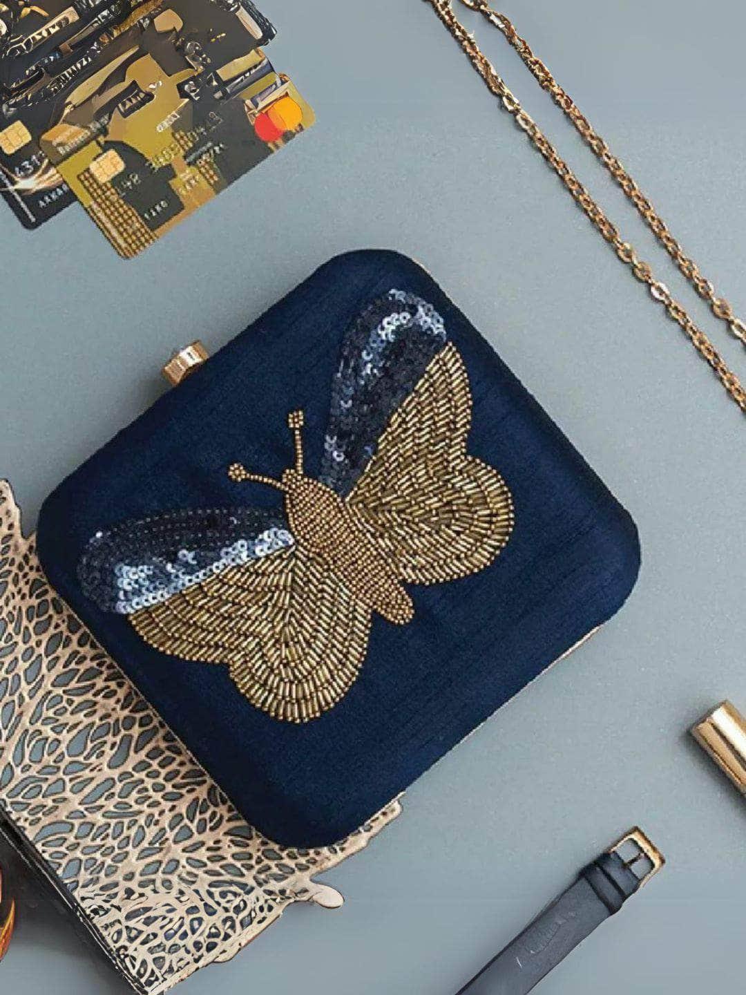 Ishhaara Butterfly Designed Sequence Clutch
