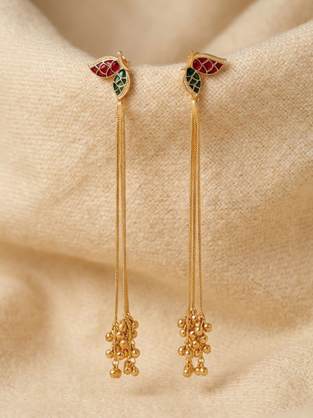 Ishhaara Butterfly Shaped Traditional Kashmiri Earrings