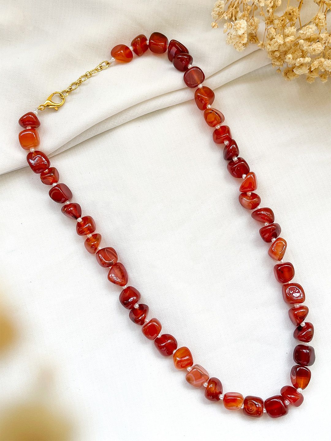 Ishhaara Carnelian Agate Beads Necklace