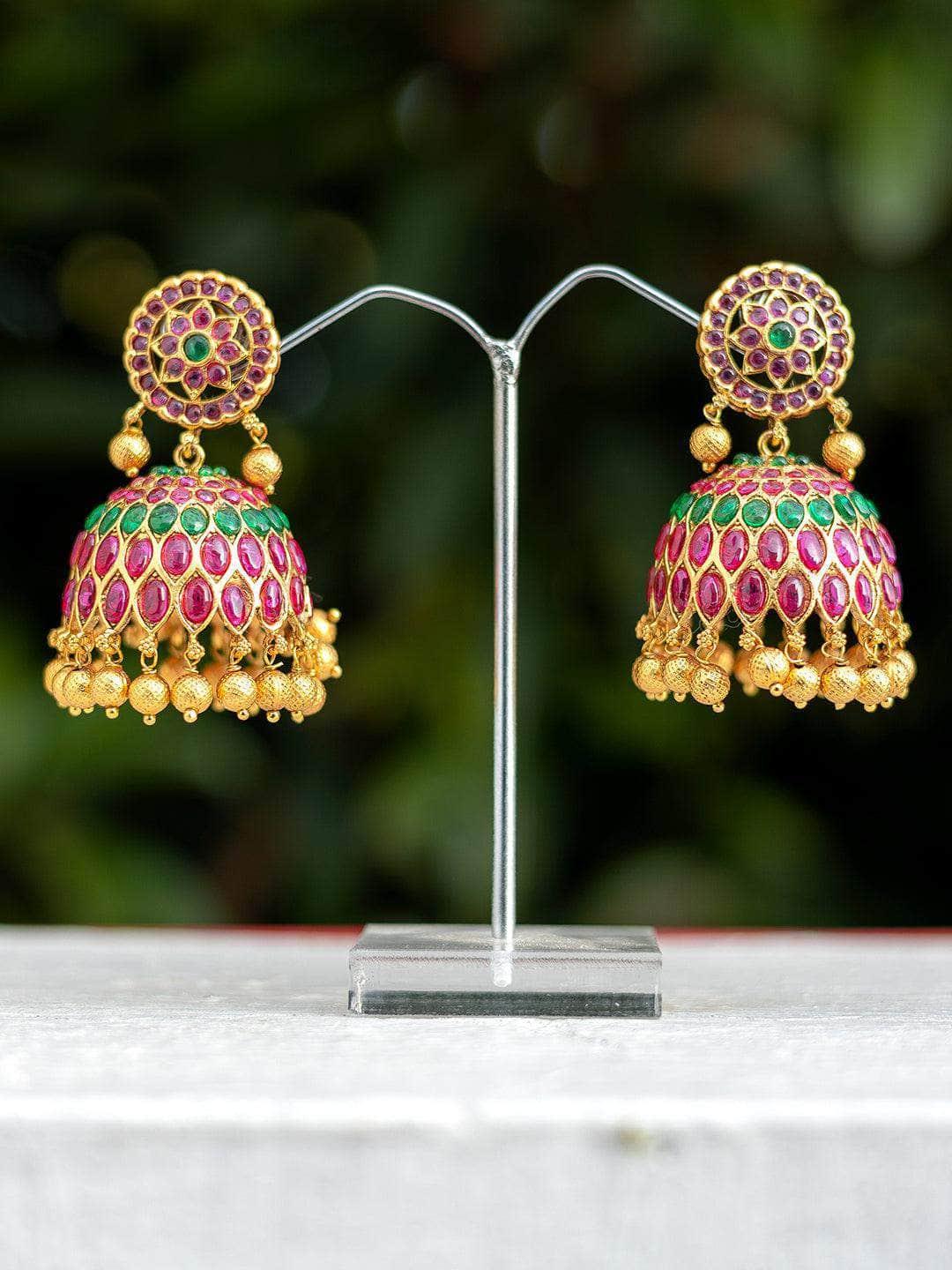 Ishhaara Chakra Bridal Kemp Jhumkas