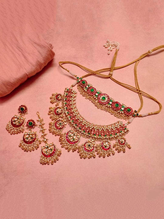 Ishhaara Chand Shaped Kundan Full Bridal Set
