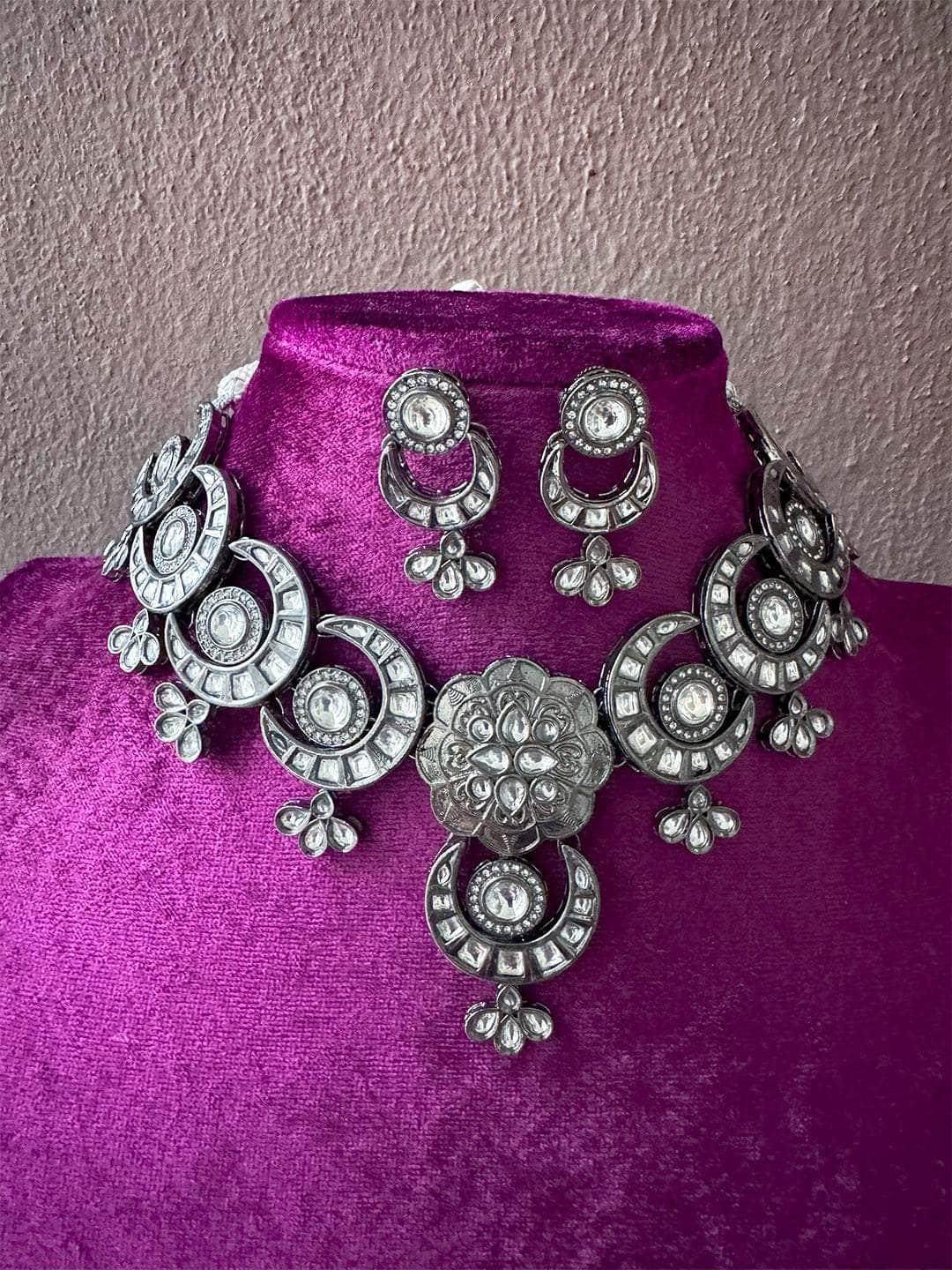 Ishhaara Chand Tara Silver Jewelry Set