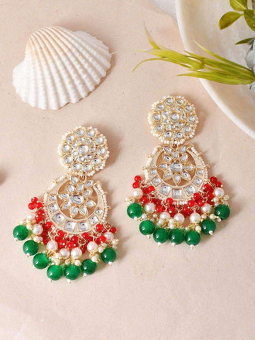 Ishhaara Chandbali Multicolor Kundan Earring