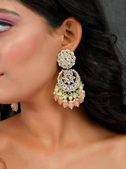 Ishhaara Chandbali Pastel Kundan Earring