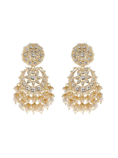 Ishhaara Chandbali Pearl White Kundan Earring