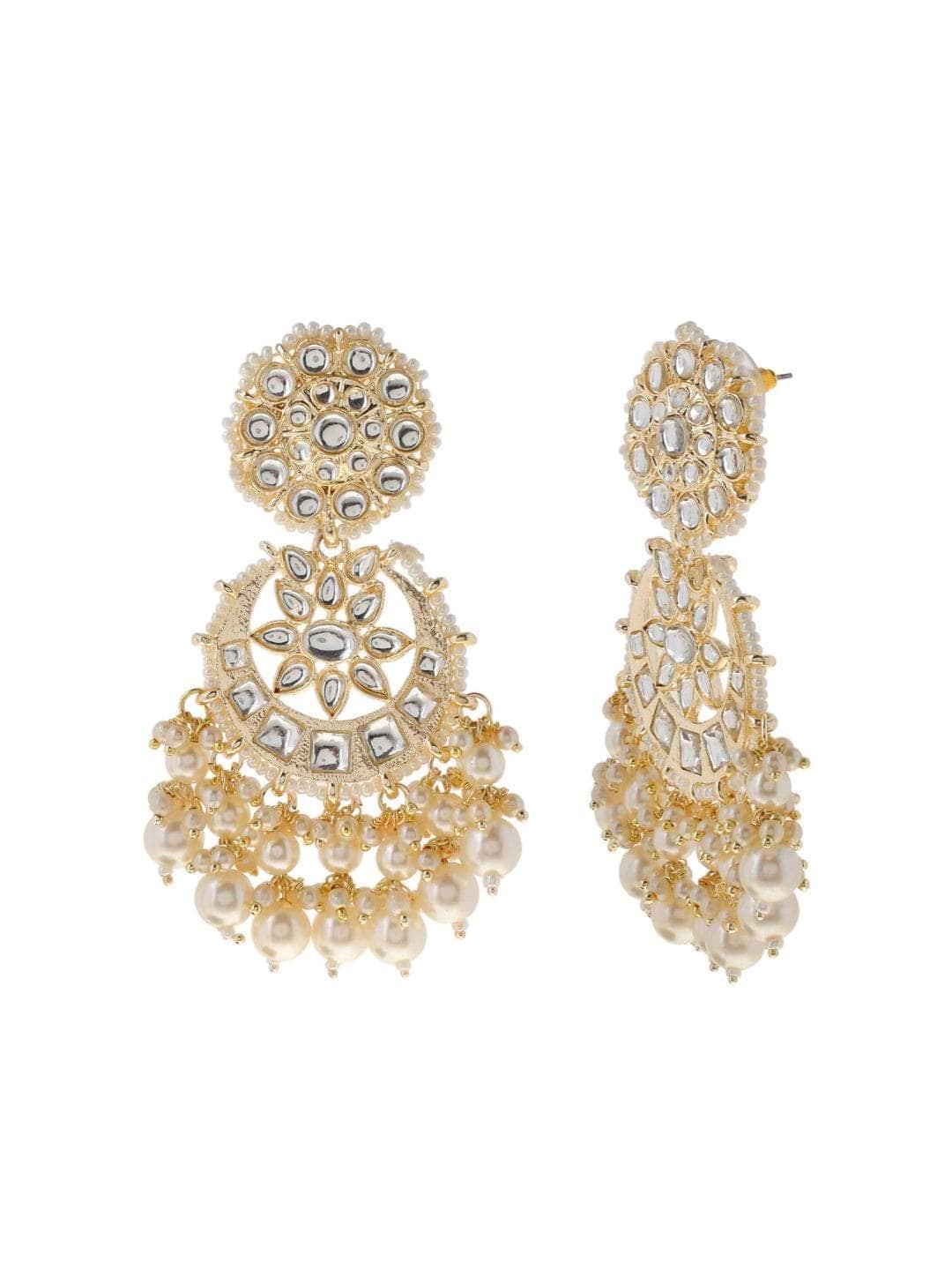 Ishhaara Chandbali Pearl White Kundan Earring